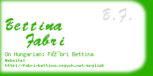 bettina fabri business card